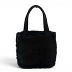 Chanel Shearling Suede Leather Fur Hand Bag Compact — view 2