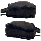 Chanel Shearling Suede Leather Fur Hand Bag Compact — view 3