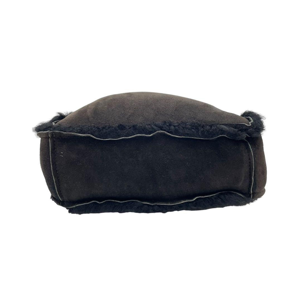 Chanel Shearling Suede Leather Fur Hand Bag Compact — view 4