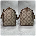 Gucci GG Sherry Line Boston Bag Brown Leather Logo — view 7