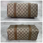 Gucci GG Sherry Line Boston Bag Brown Leather Logo — view 8
