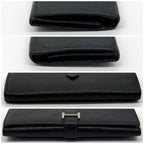 Hermes Bearn Dupri Chevre Trifold Wallet Black — view 4