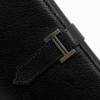 Hermes Bearn Dupri Chevre Trifold Wallet Black — view 6