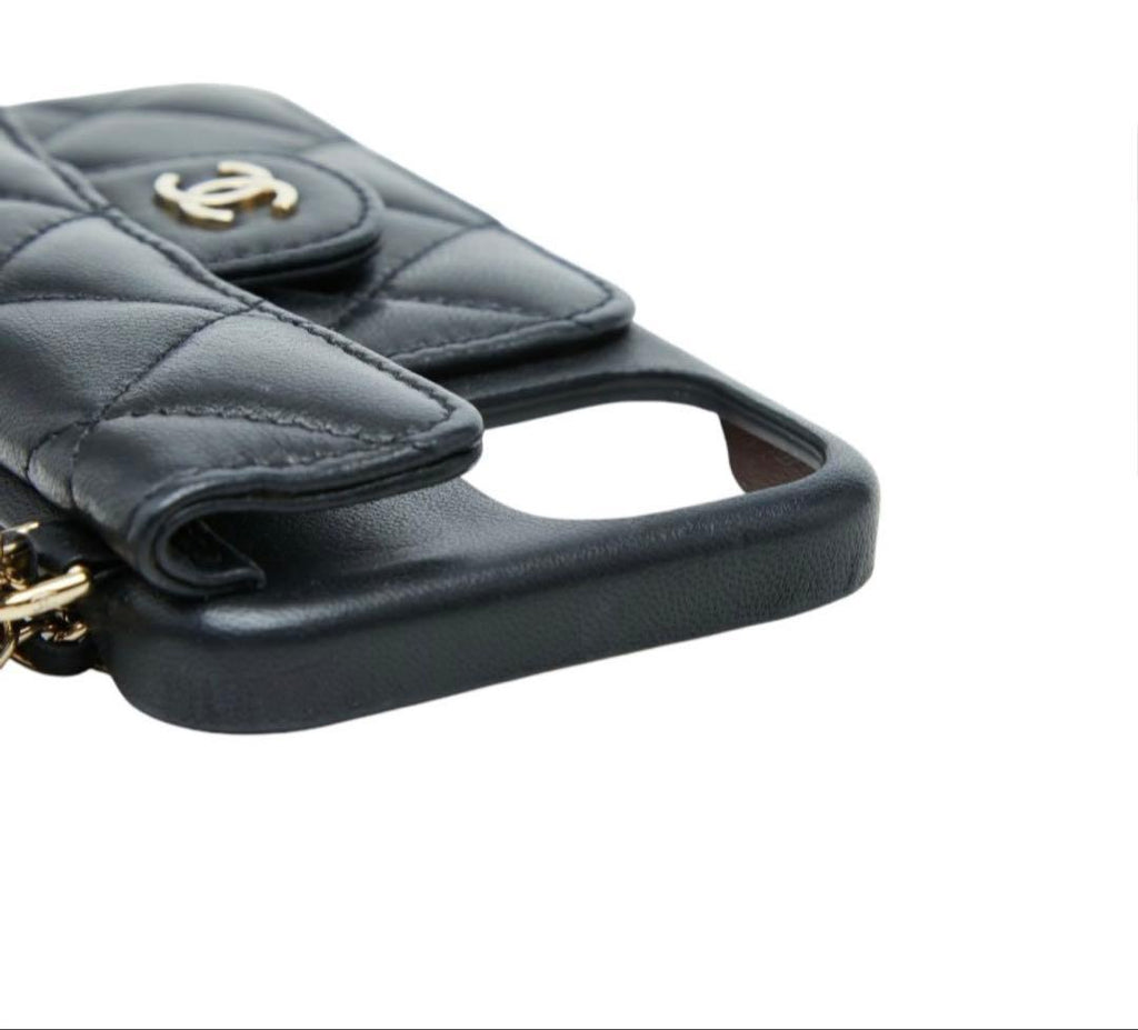 Chanel Quilted Chain Shoulder Bag iPhone — view 3