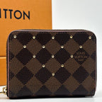 Louis Vuitton Slightly Limited Zippy Coin Purse Damier Studs — view 2