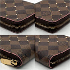 Louis Vuitton Slightly Limited Zippy Coin Purse Damier Studs — view 5