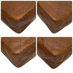 Chanel Lambskin Quilted Shoulder Bag CC Logo Brown — view 6