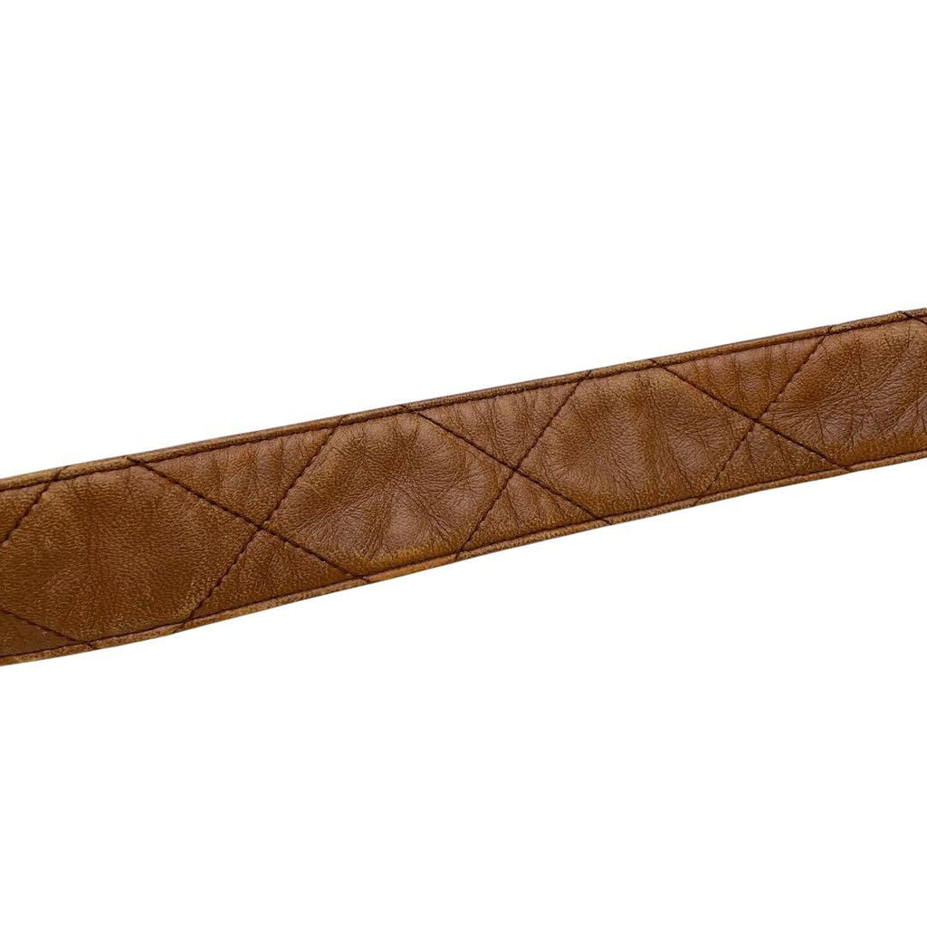 Chanel Lambskin Quilted Shoulder Bag CC Logo Brown — view 7