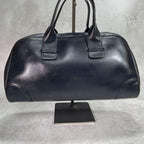 Gucci Handbag Black Leather Logo Gold — view 3