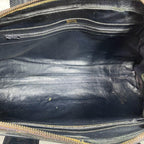Gucci Handbag Black Leather Logo Gold — view 5
