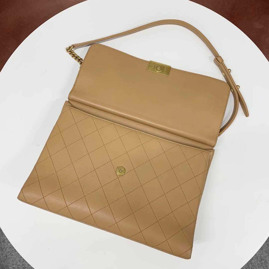 Chanel Quilted Turnlock CC Logo Leather Shoulder — view 7