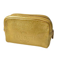 Loewe Pouch Heritage Gold Leather Cosmetic Case