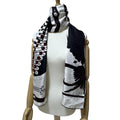 Hermes Brazil & Brandebre Bead Shawl Scarf