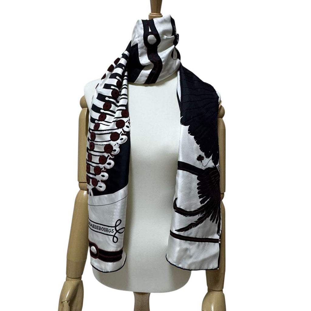 Hermes Brazil & Brandebre Bead Shawl Scarf — view 2