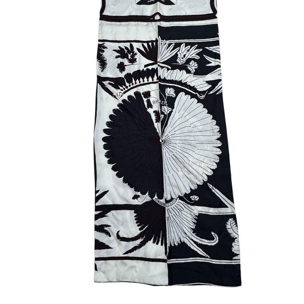 Hermes Brazil & Brandebre Bead Shawl Scarf — view 5