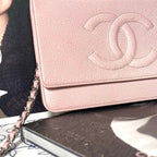 Chanel Chain Wallet Jumbo CC Logo Shoulder — view 4