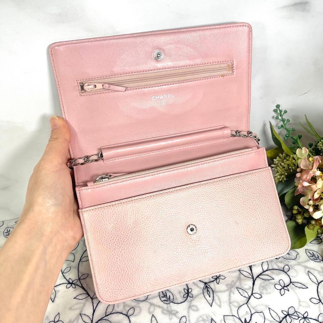 Chanel Chain Wallet Jumbo CC Logo Shoulder — view 9