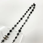 Chanel Necklace CC Logo Pearl Long Black — view 5