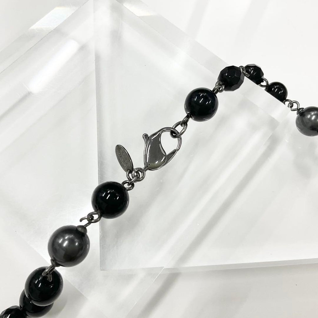Chanel Necklace CC Logo Pearl Long Black — view 6