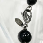 Chanel Necklace CC Logo Pearl Long Black — view 7
