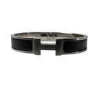 Hermes Click Bracelet Black Silver Large — view 2