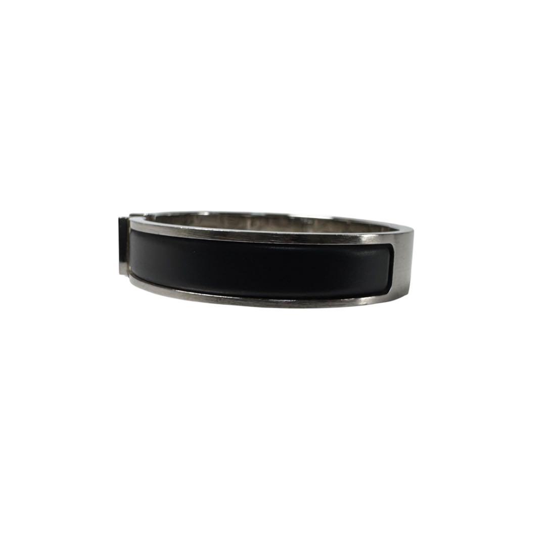 Hermes Click Bracelet Black Silver Large — view 3