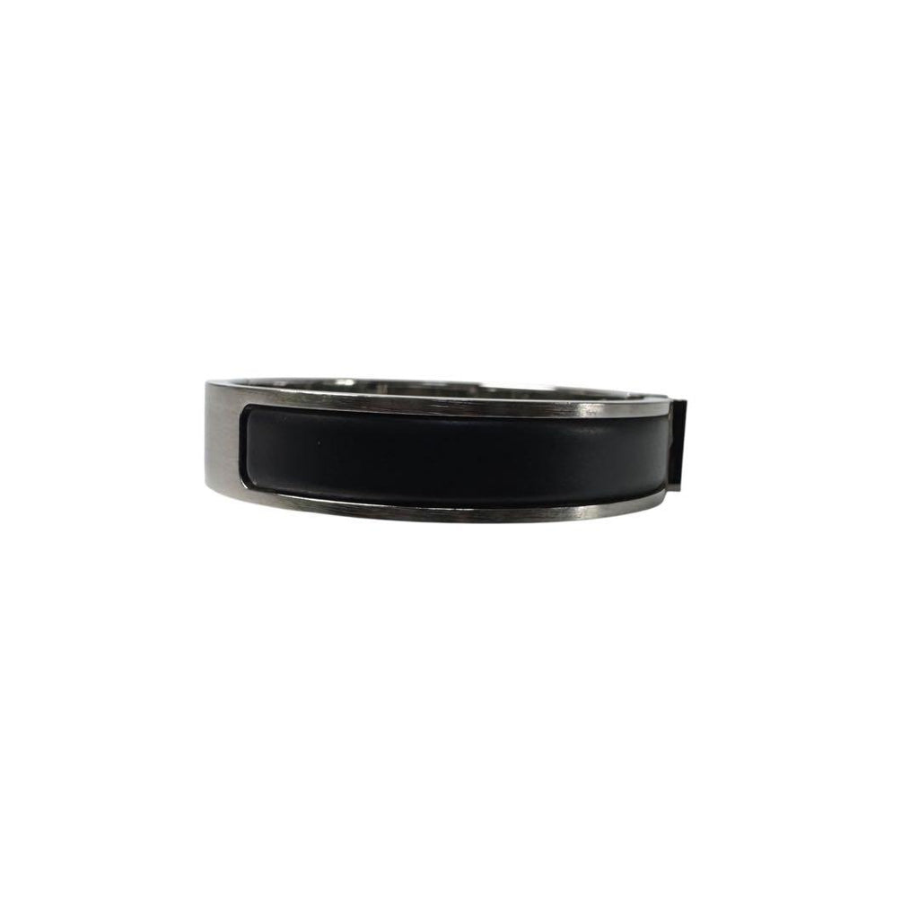 Hermes Click Bracelet Black Silver Large — view 5