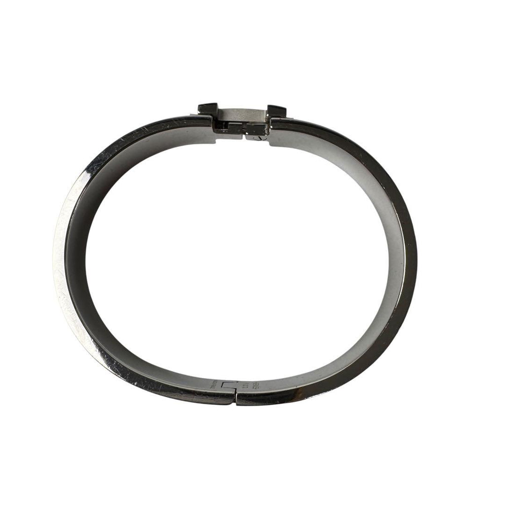 Hermes Click Bracelet Black Silver Large — view 6