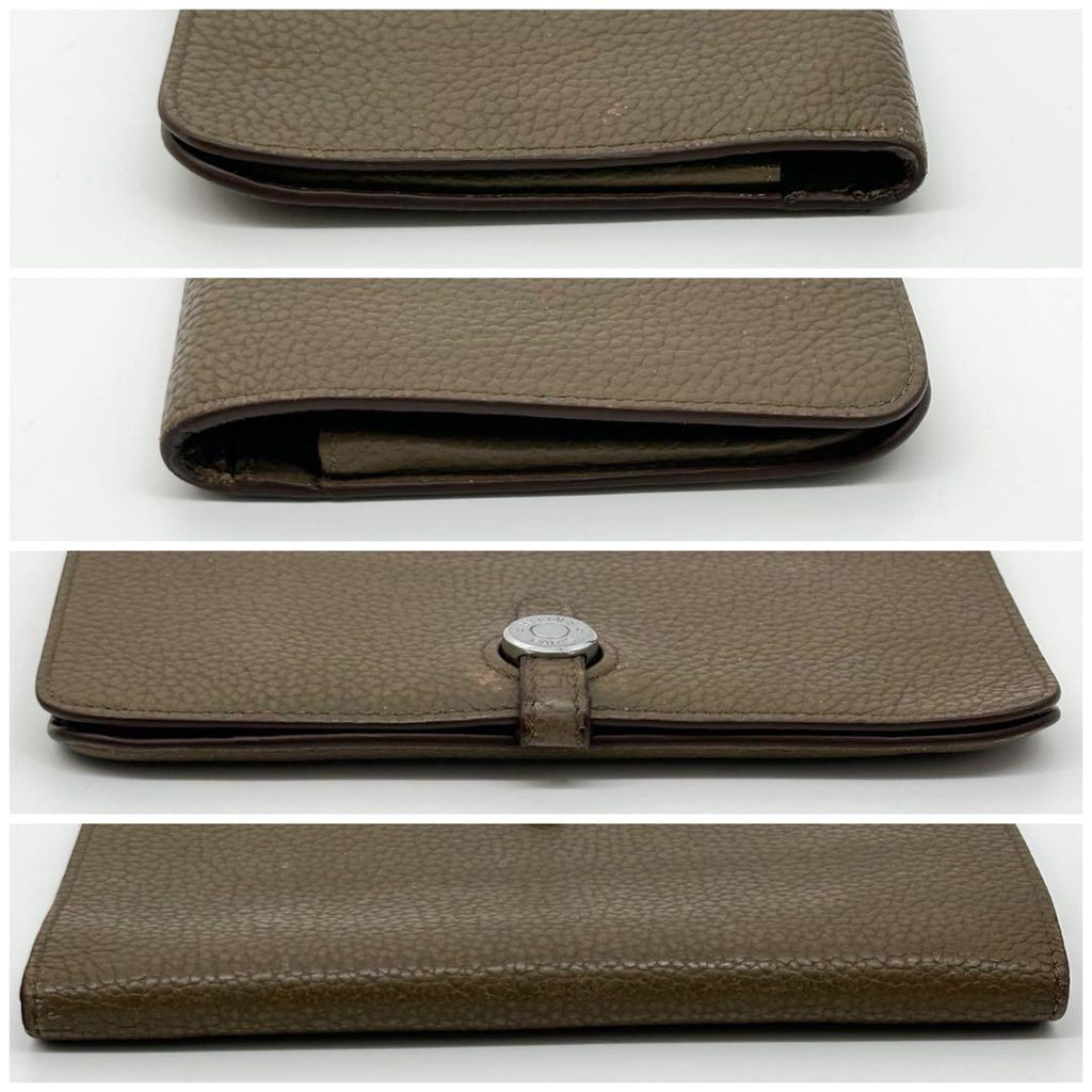 Hermes Dogon GM Togo Bifold Wallet Taurillon Silver — view 4