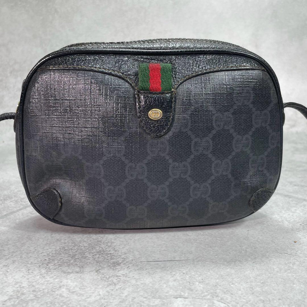 Gucci GG Sherry Line Shoulder Bag Black Leather — view 2