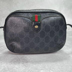 Gucci GG Sherry Line Shoulder Bag Black Leather — view 2