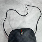 Gucci GG Sherry Line Shoulder Bag Black Leather — view 4