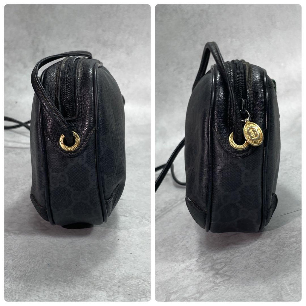 Gucci GG Sherry Line Shoulder Bag Black Leather — view 6