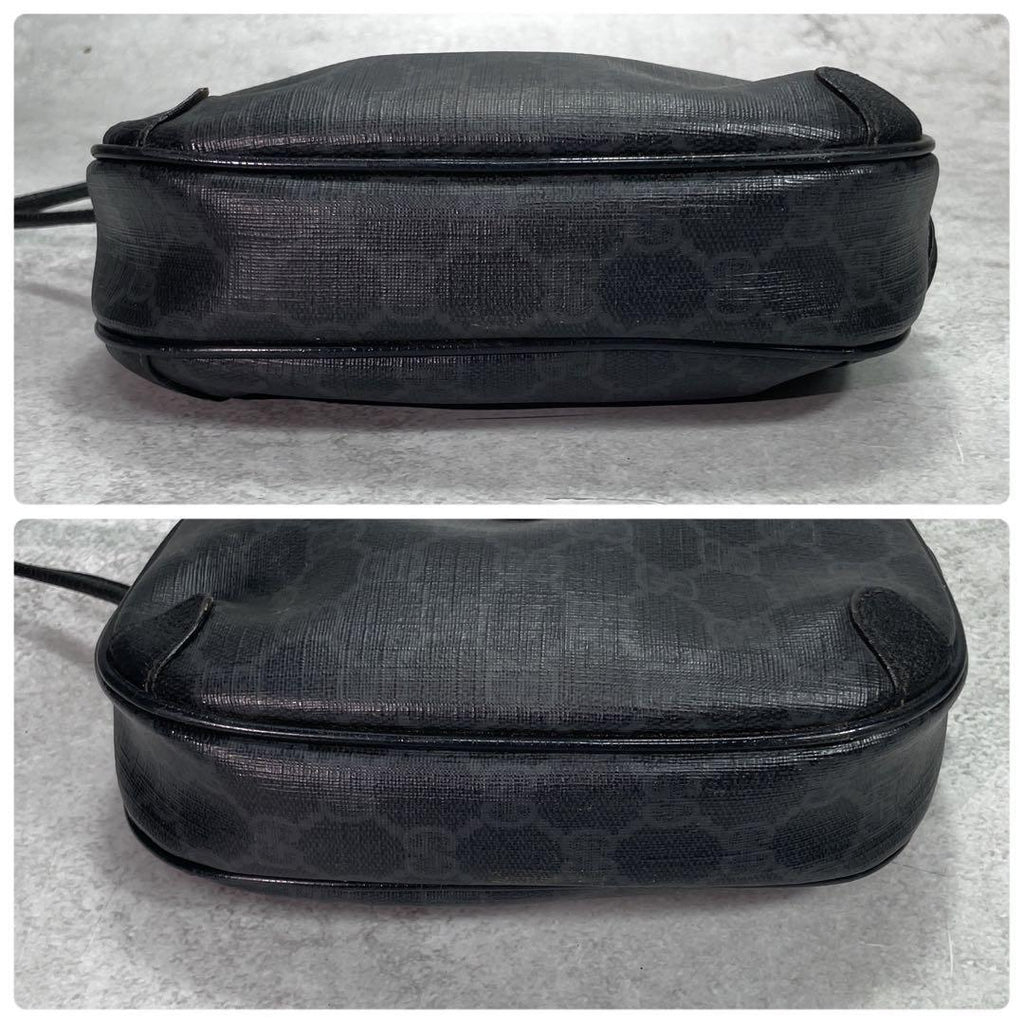 Gucci GG Sherry Line Shoulder Bag Black Leather — view 7