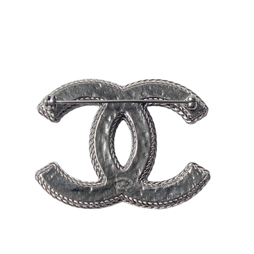 Chanel CC Logo Tweet Brooch — view 3