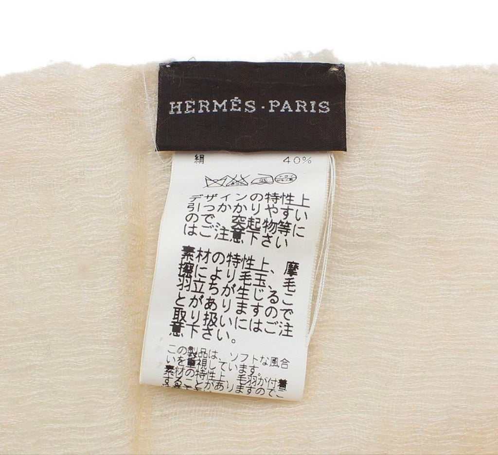 Hermes Cashmere Silk Shawl Scarf — view 4
