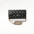 Chanel Lambskin Quilted Wallet Chain Shoulder