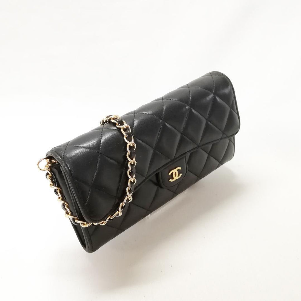 Chanel Lambskin Quilted Wallet Chain Shoulder — view 2