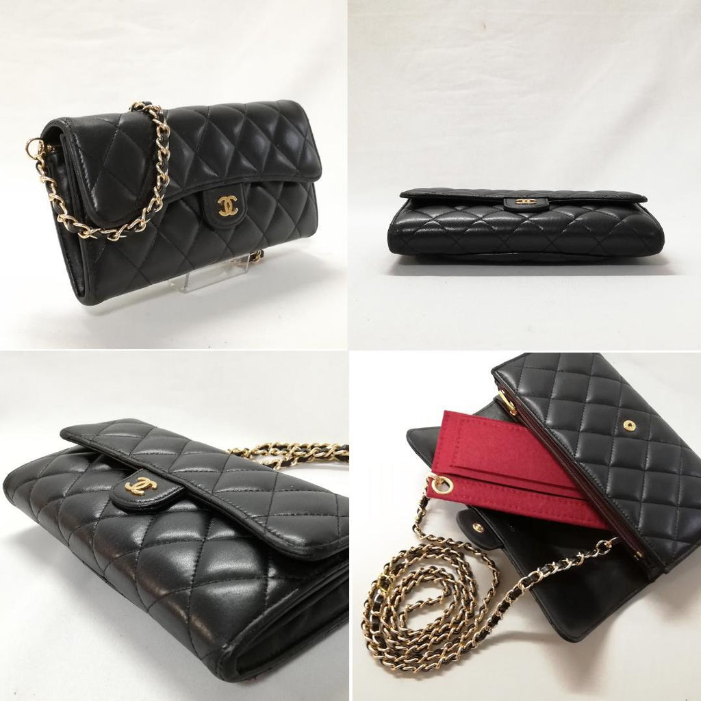 Chanel Lambskin Quilted Wallet Chain Shoulder — view 3