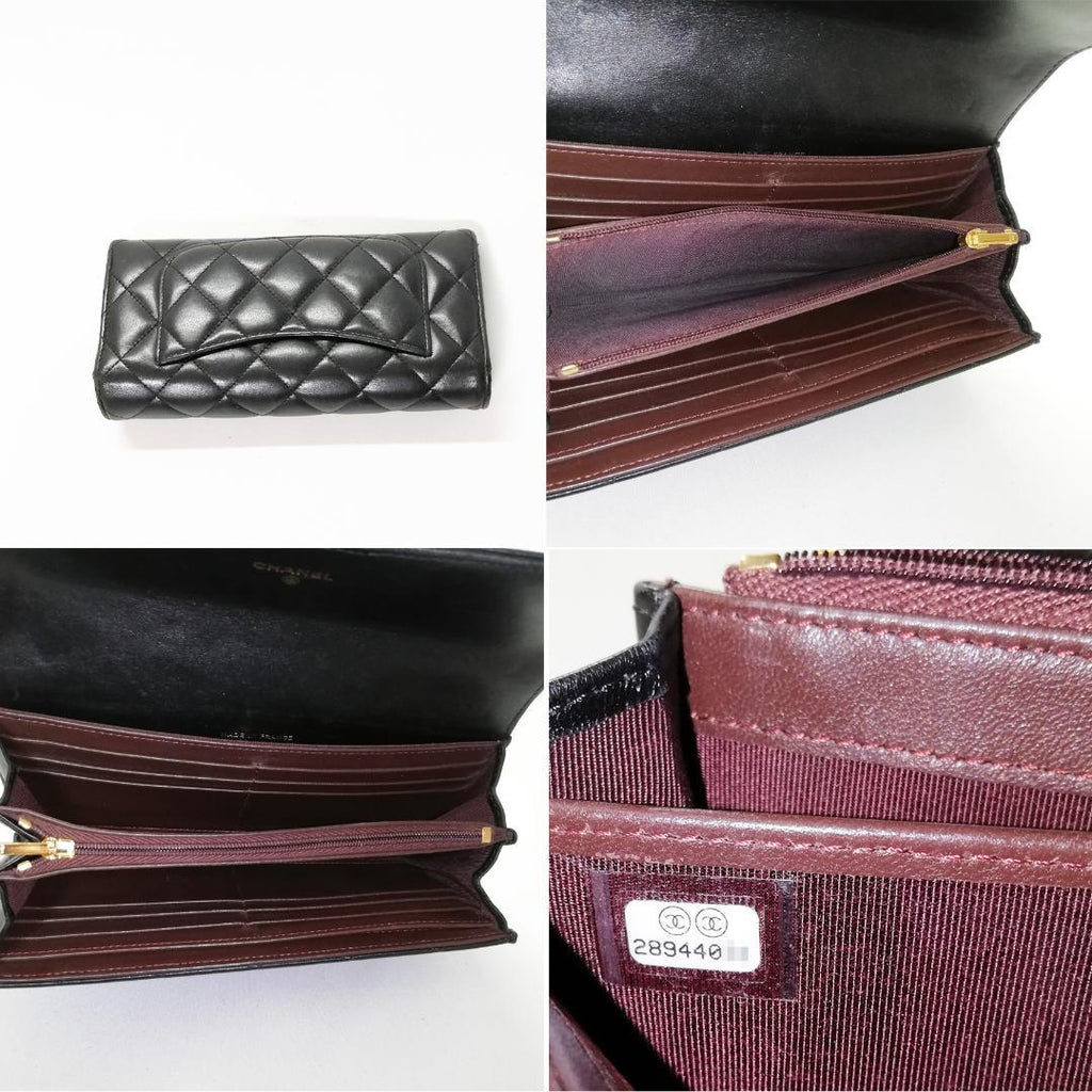 Chanel Lambskin Quilted Wallet Chain Shoulder — view 4
