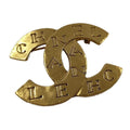 Chanel Brooch Gold CC Logo Vintage