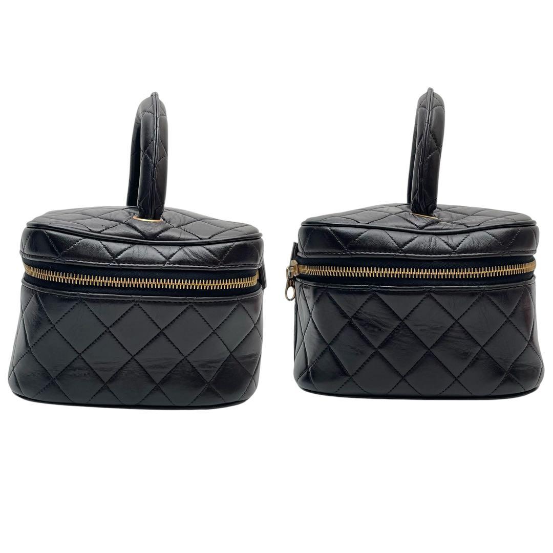 Chanel Quilted Lambskin Hand Bag Vanity Black — view 3
