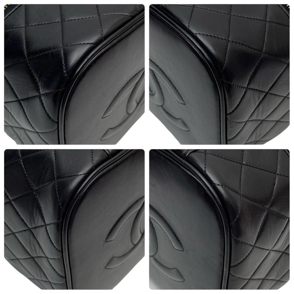 Chanel Quilted Lambskin Hand Bag Vanity Black — view 5