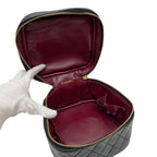 Chanel Quilted Lambskin Hand Bag Vanity Black — view 7