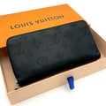 Louis Vuitton Zippy Wallet Mahina Noir Black Leather