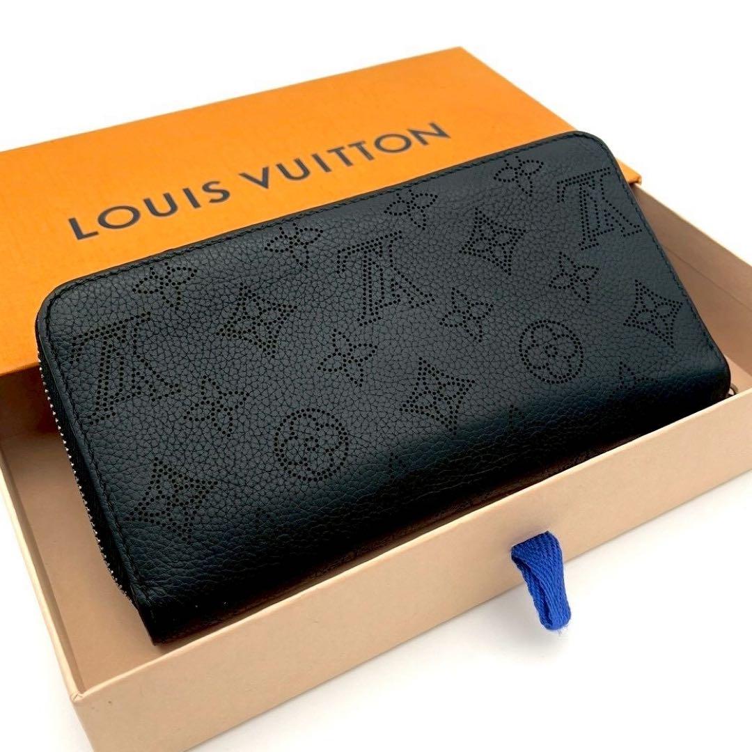 Louis Vuitton Zippy Wallet Mahina Noir Black Leather