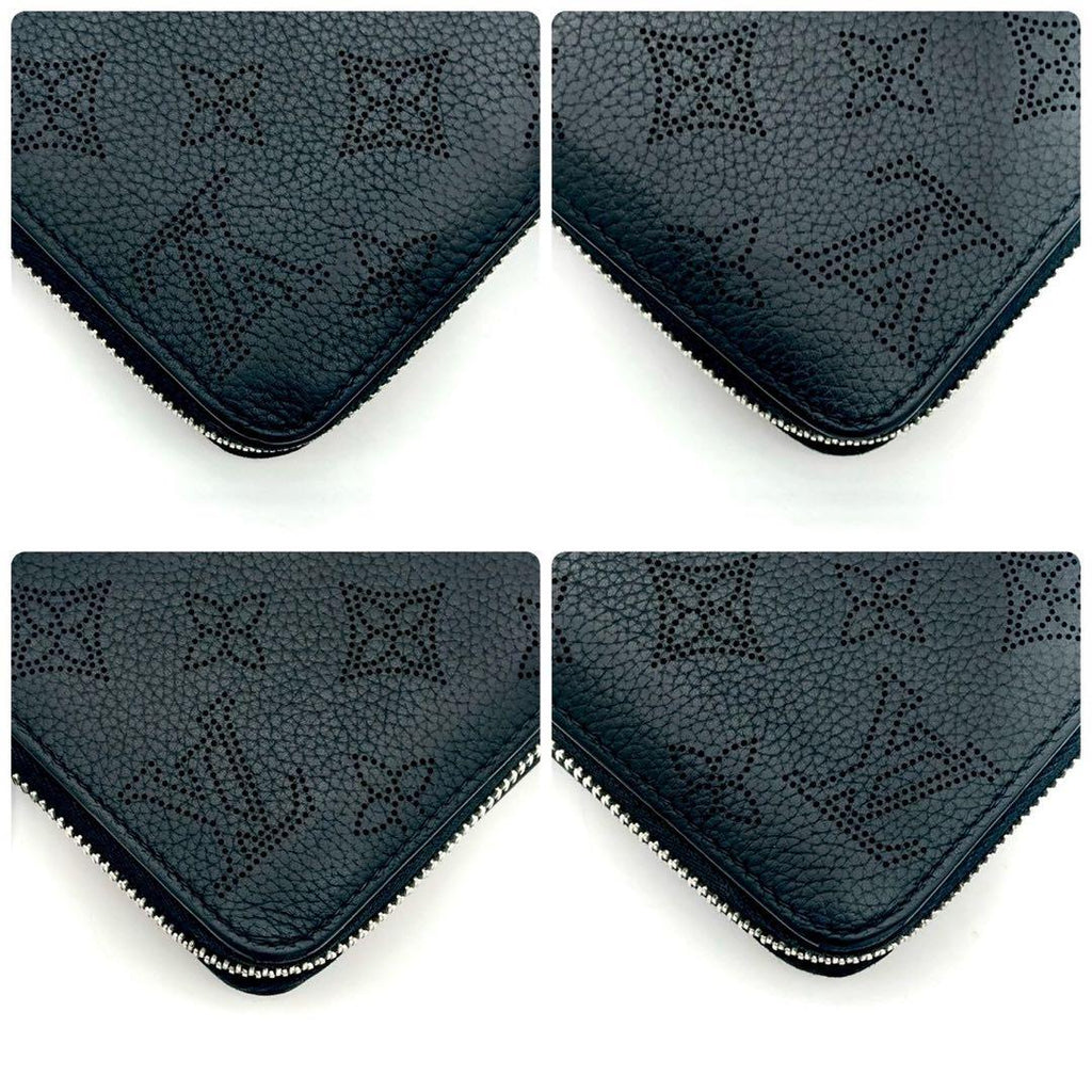 Louis Vuitton Zippy Wallet Mahina Noir Black Leather