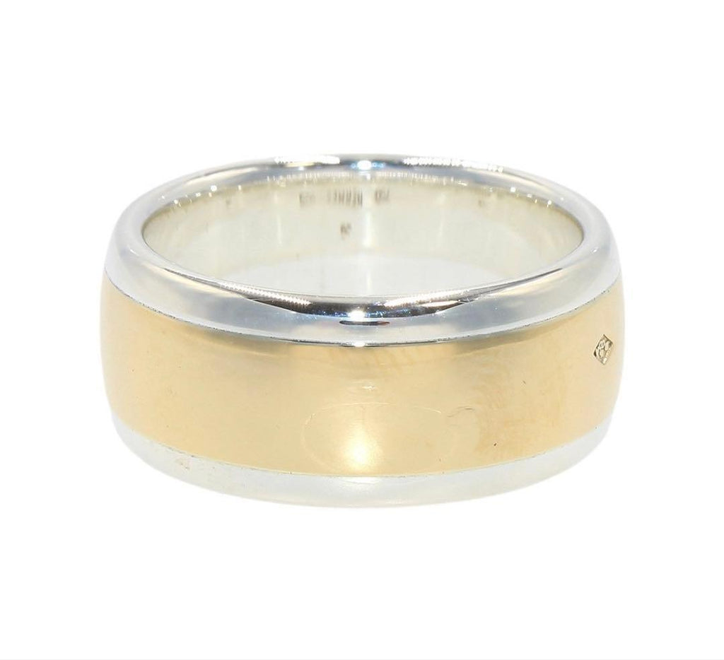 Hermes 49 18k Yellow Gold Logo Ring