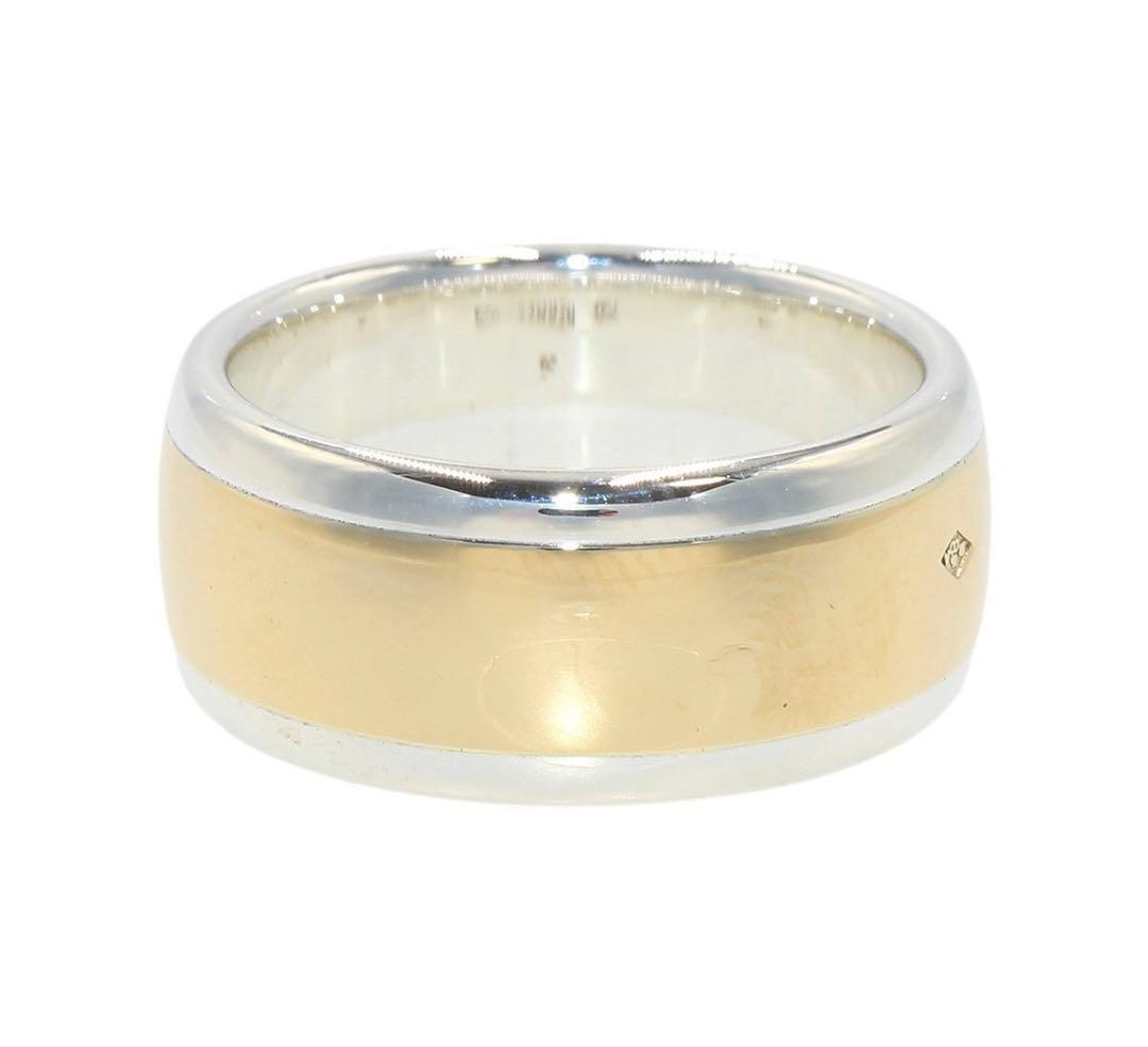 Hermes 49 18k Yellow Gold Logo Ring