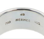Hermes 49 18k Yellow Gold Logo Ring